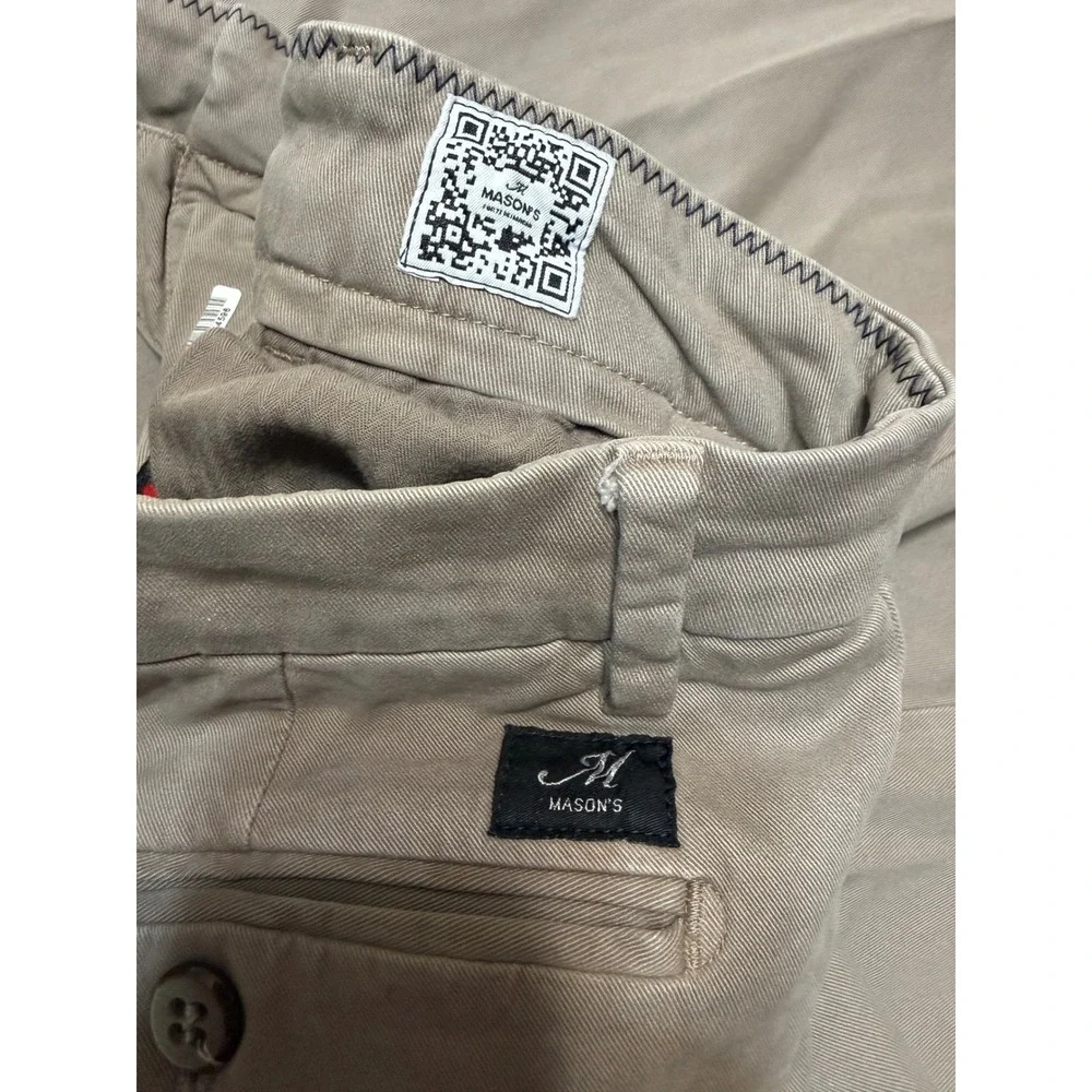 Masons Forte Dei Marmi New York Chinos Mens 50 Khaki Tan Slim Fit Pants Italy
